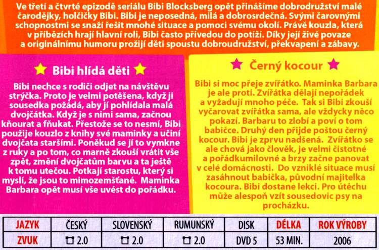 BiBi BLOCKSBERG 2. DVD BiBi hlídá děti / Černý kocour
